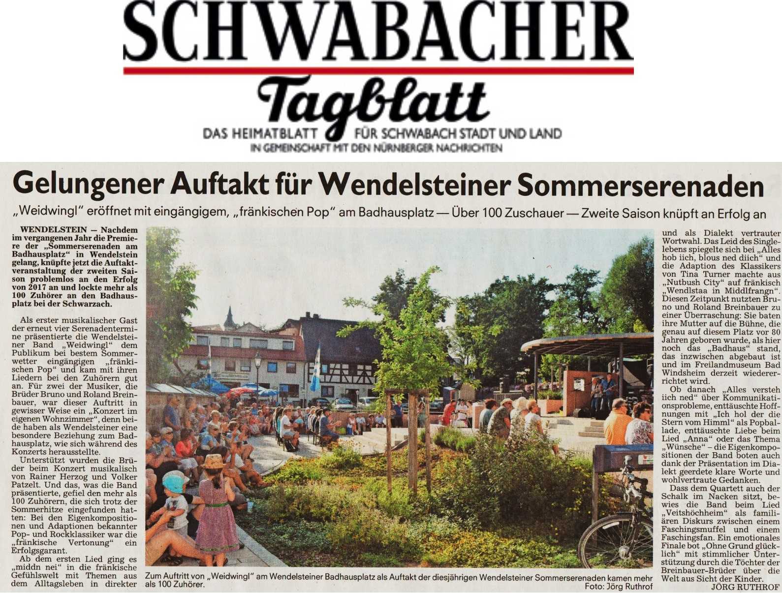 Gelungener Auftakt für Wendelsteiner Sommerserenaden - Schwabacher Tagblatt
